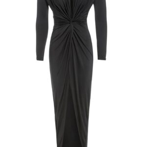 Black Twisted Front Dress
