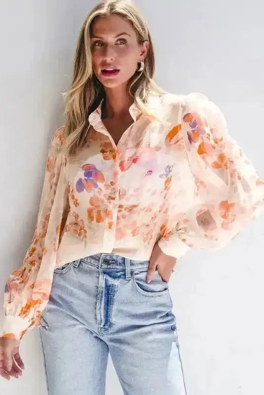 Floral Drift Oversized Blouse - Image 5