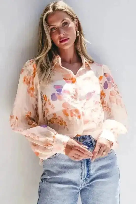 Floral Drift Oversized Blouse - Image 4