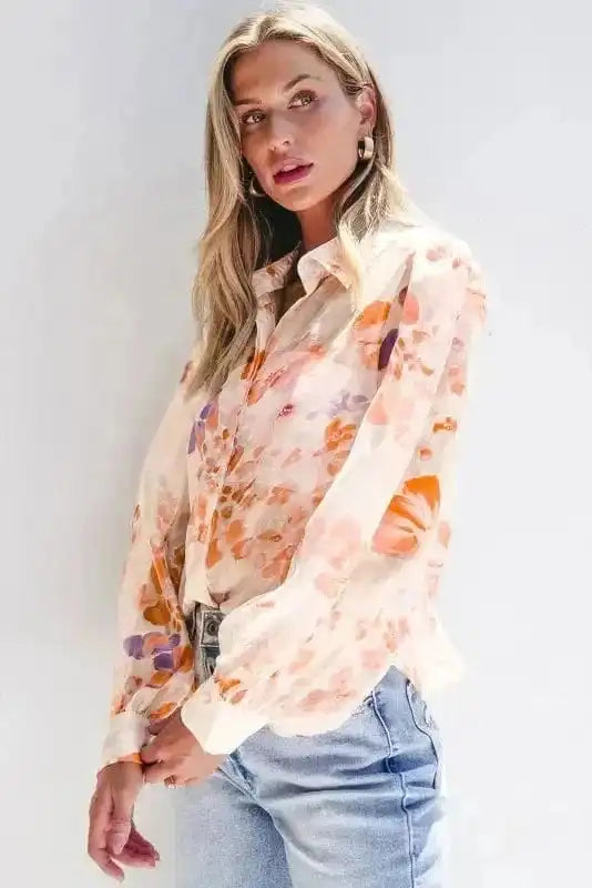 Floral Drift Oversized Blouse - Image 3