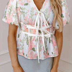 FloraVogue Peplum Blouse